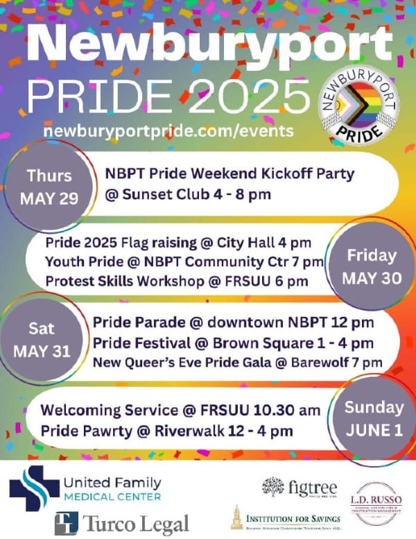 Newburyport Pride 2025 5/31 12pm-4pm