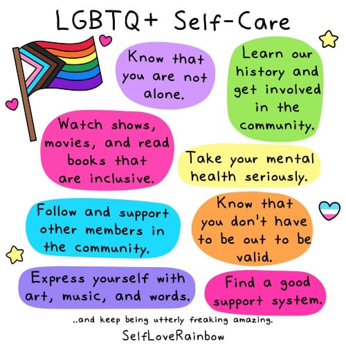 LGBTQ+ self-care tips from SelfLove Rainbow