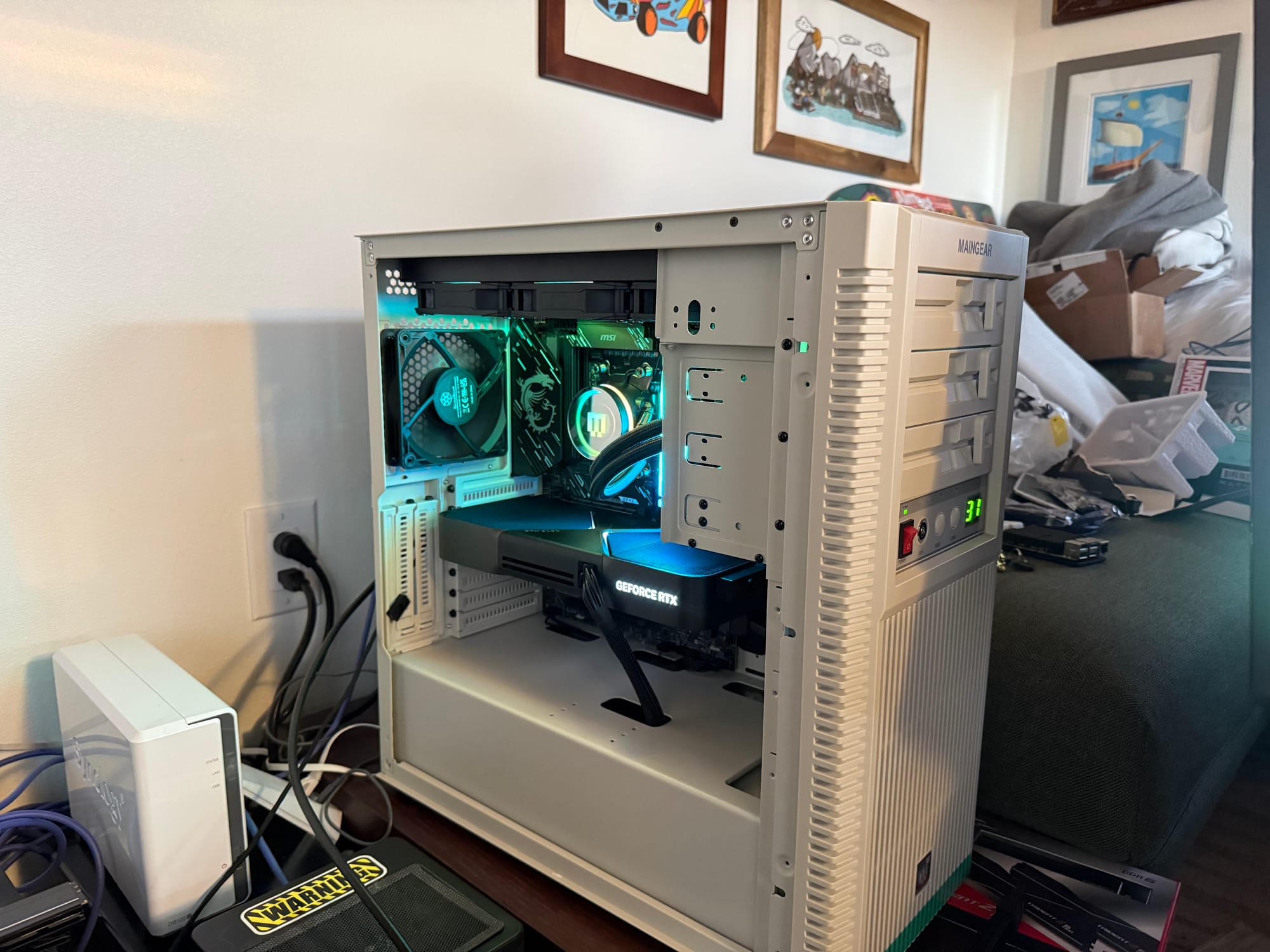 forge-1. RTX 5090, 128GB DDR5, all systems go.