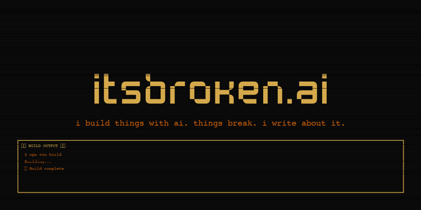 Welcome to itsbroken.ai