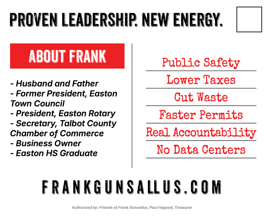 Proven Leadership. New Energy. Here's Where I Stand.
