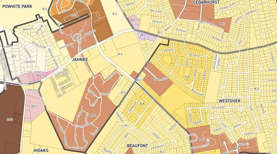 Here is the first draft map of how Richmond could be rezoned