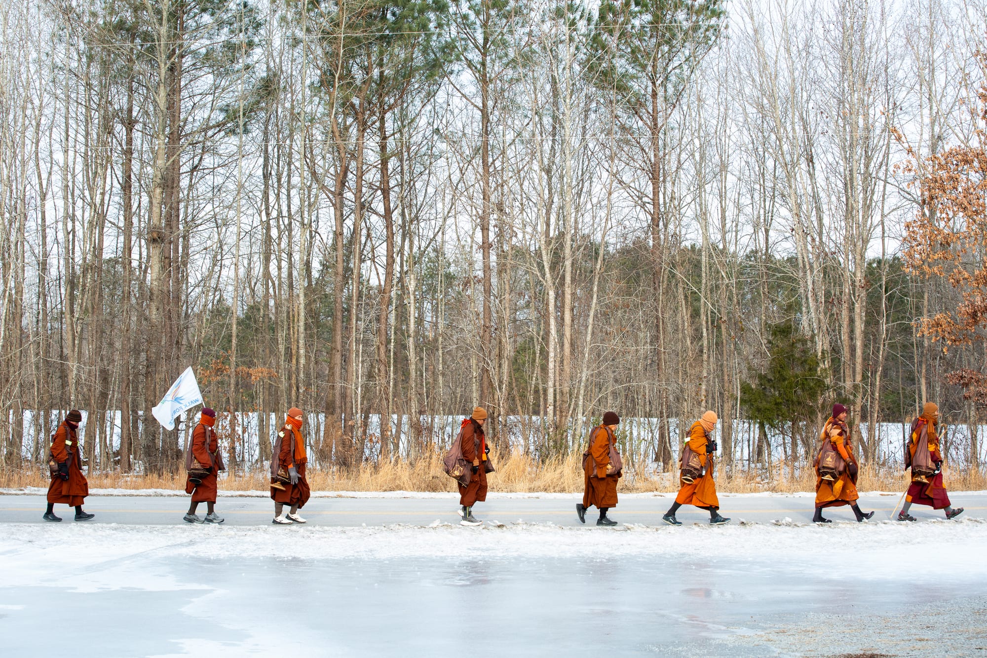 The 'Walk for Peace' enters Richmond on Monday. This is what it's like to walk with the monks
