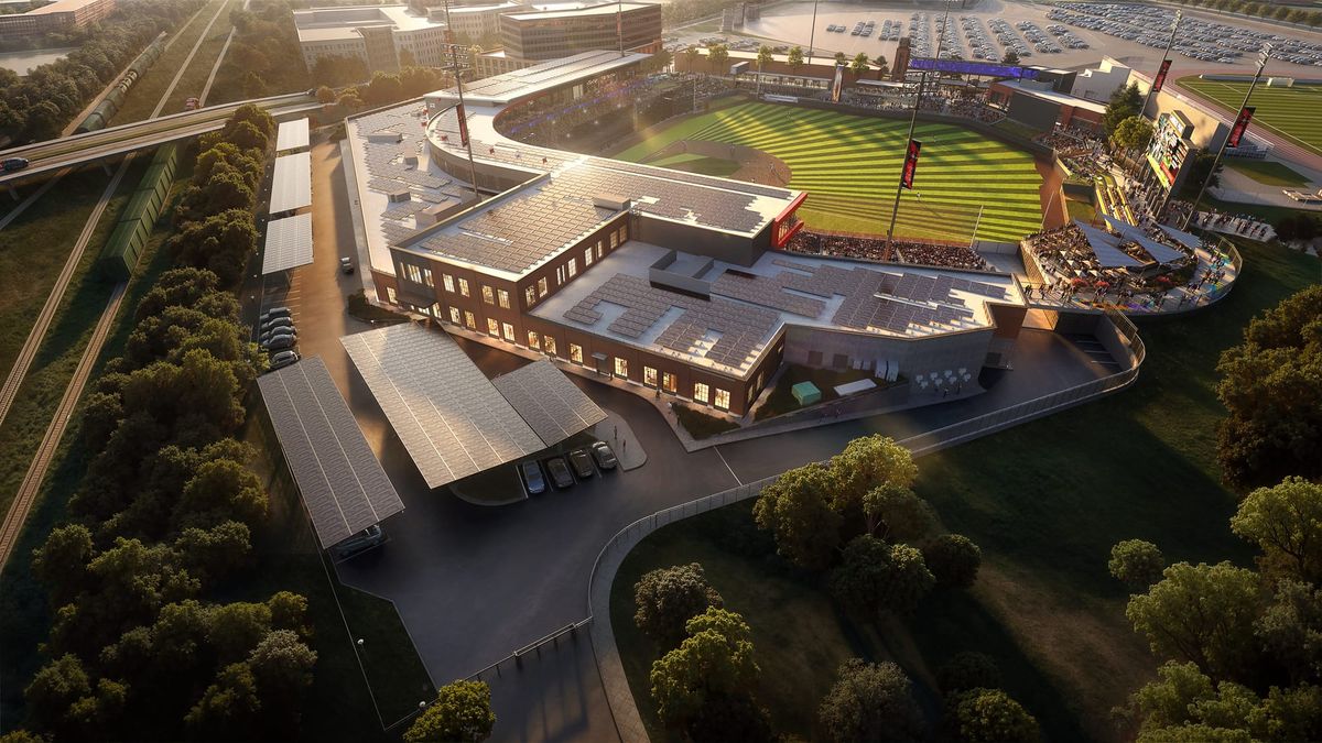 New Squirrels baseball stadium will be covered in solar panels