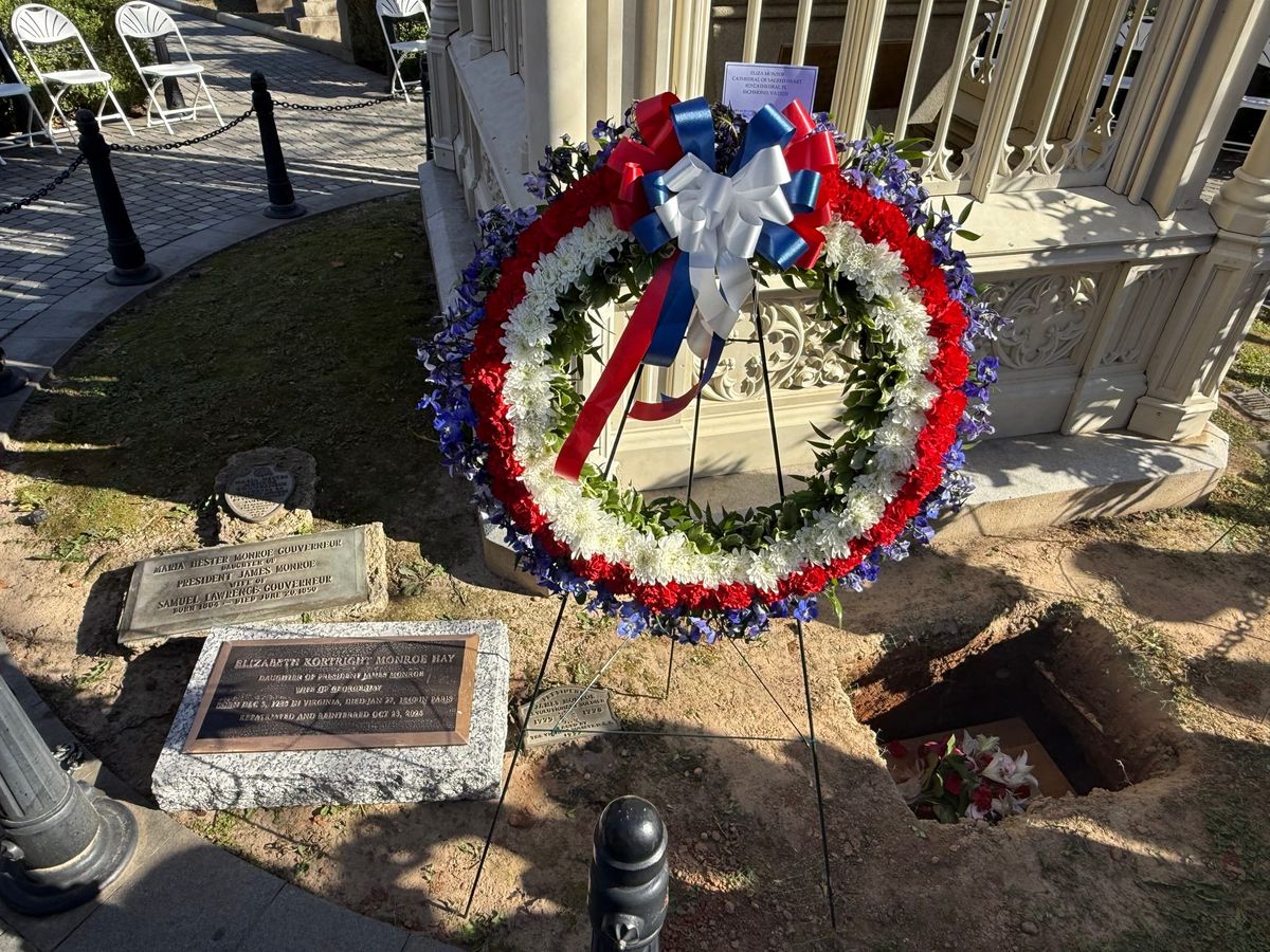 After 200 year delay, Pres. Monroe's daughter is buried in Hollywood Cemetery