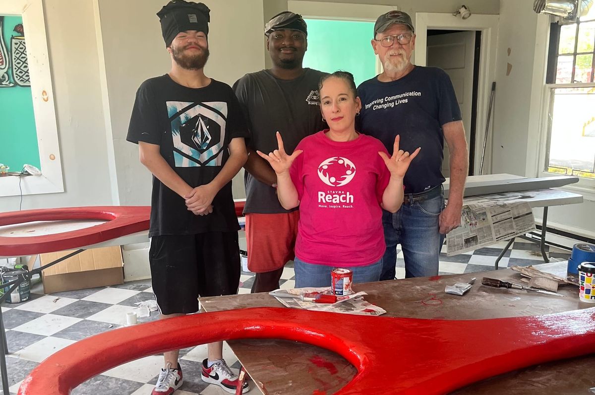 Lakeside’s giant scissors, newly refurbished, will return in Sunday ceremony