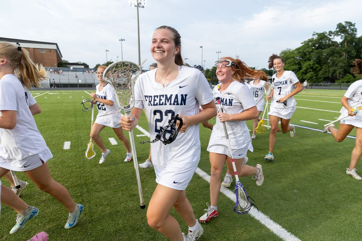 Freeman girls lacrosse rolls to sixth straight state title game; boys' late rally falls short