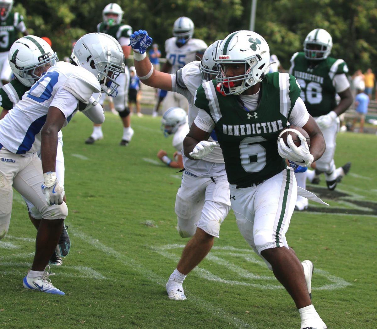 Benedictine kicks off title defense with emphatic win