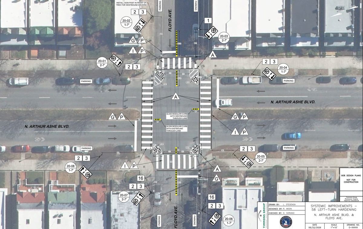 City posts map showing hundreds of planned road safety projects