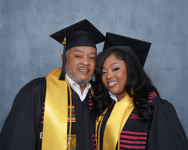 A former Virginia Union student returned to finish his degree – alongside his daughter