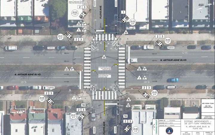 City posts map showing hundreds of planned road safety projects