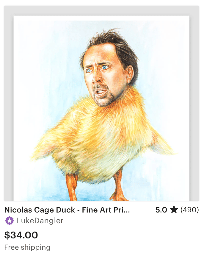Can’t believe they didn’t go with Duckolas Cage