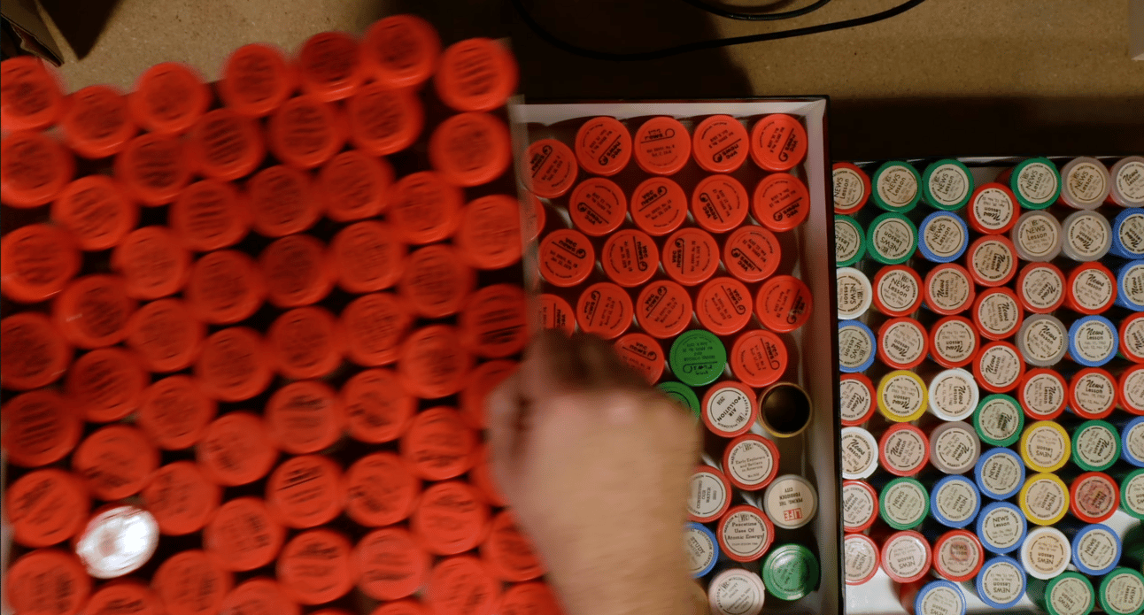 Some of Mark’s thousands of filmstrip rolls