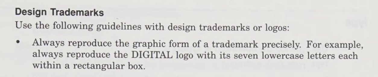Always reproduce the DIGITAL logo with its seven lowercase letters each within a rectangular box.