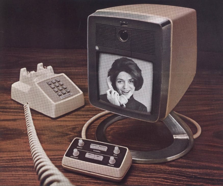 Photo from a 1968 ad for the Picturephone
