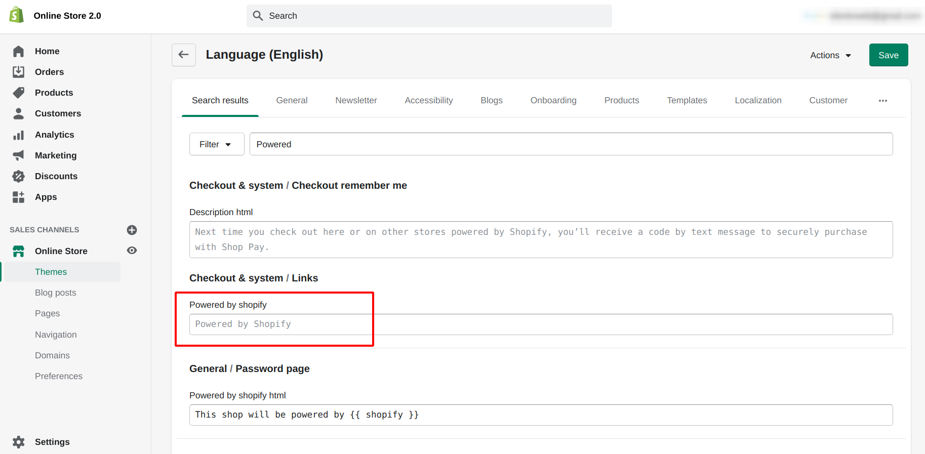hide powered by shopify
