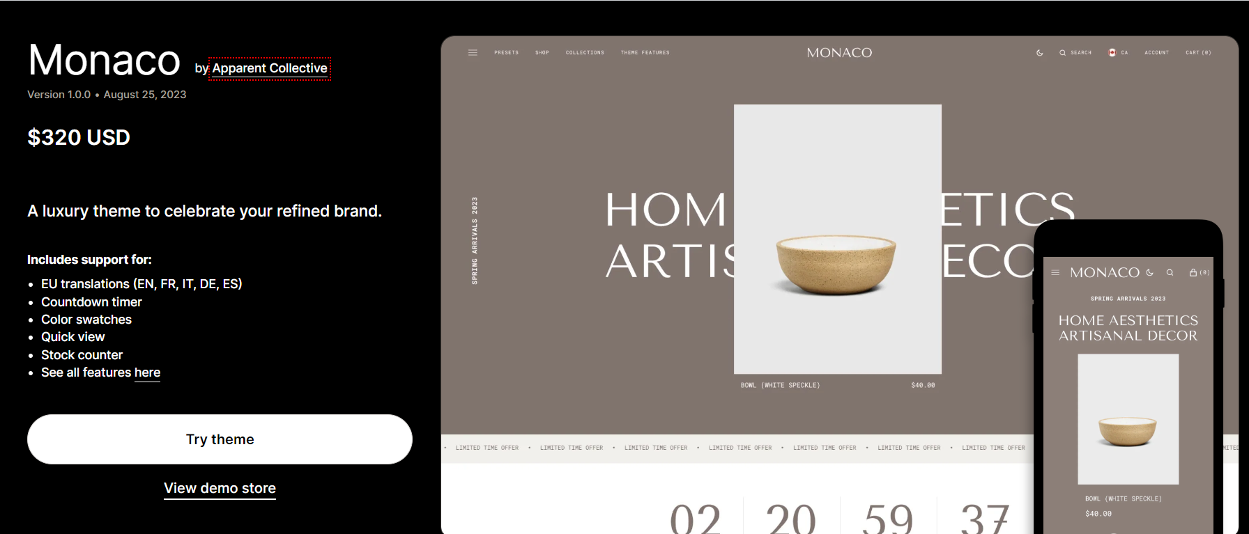 shopify minimal theme