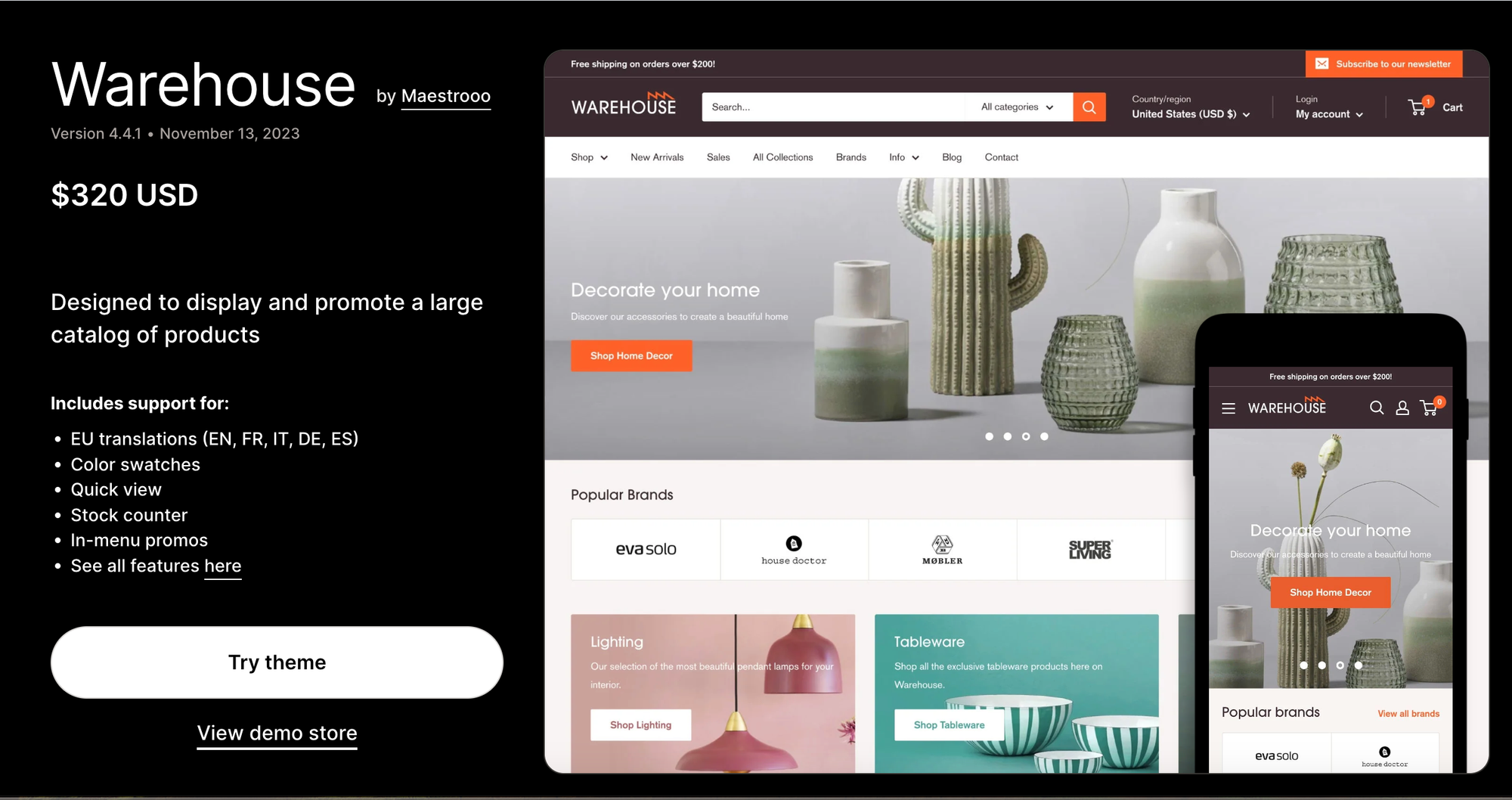 Shopify Warehouse Theme