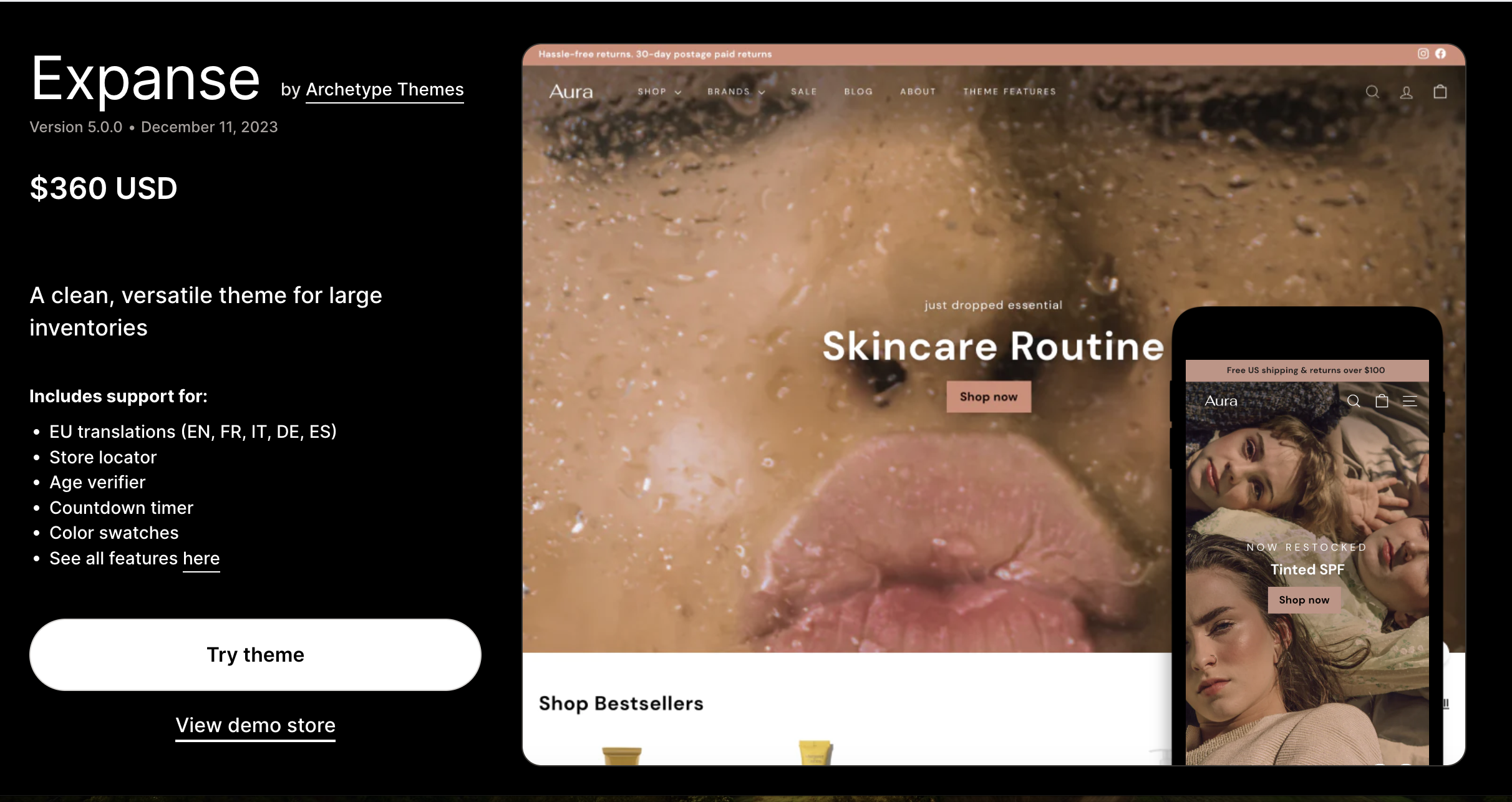 Expanse Theme Shopify