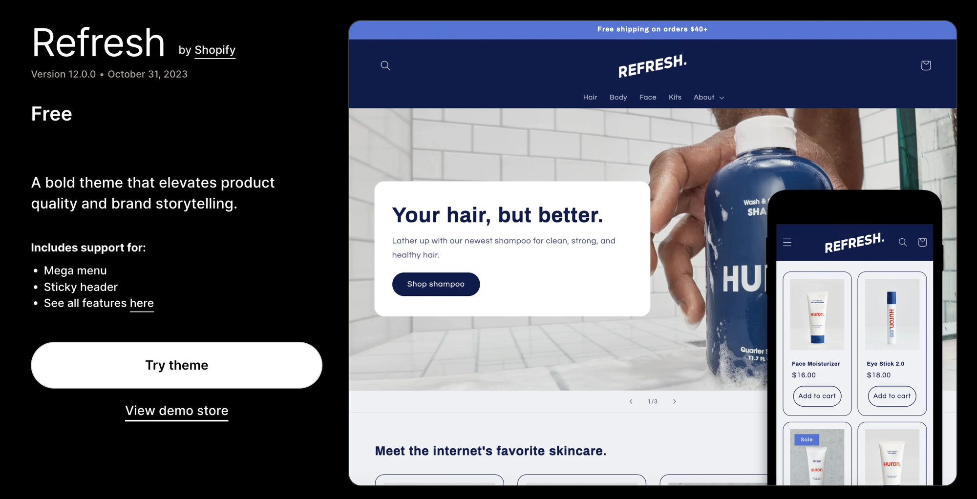 Shopify Refresh Theme