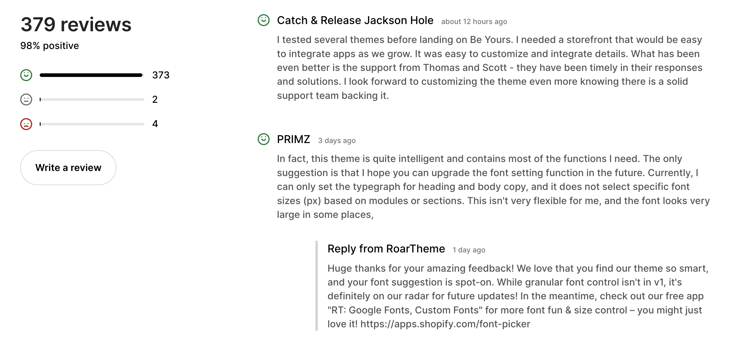 Be Your Shopify Theme Review