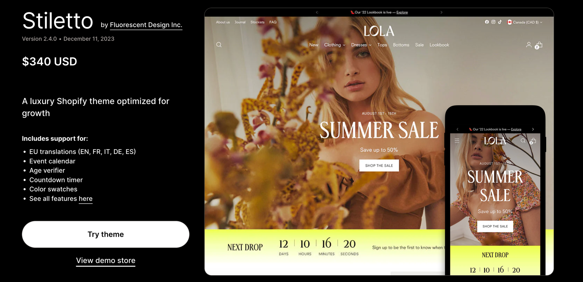 Stiletto Theme Shopify