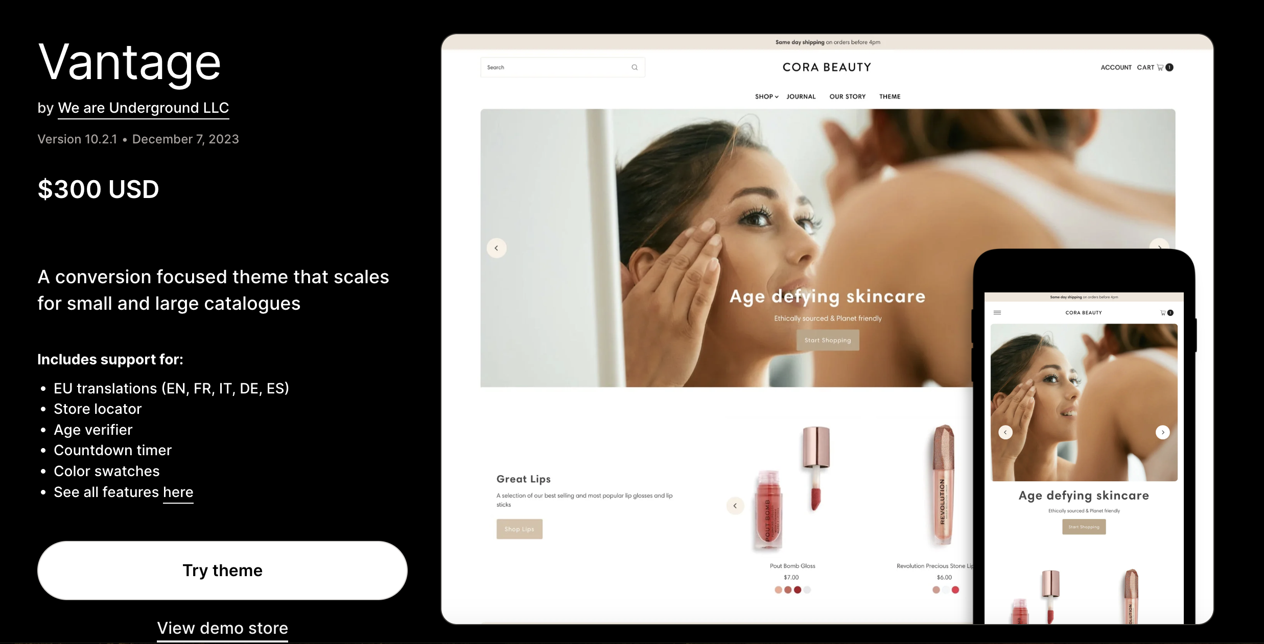 Vantage Theme Shopify