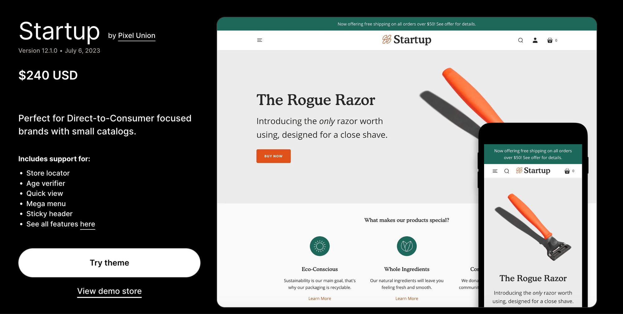 Startup Shopify Theme