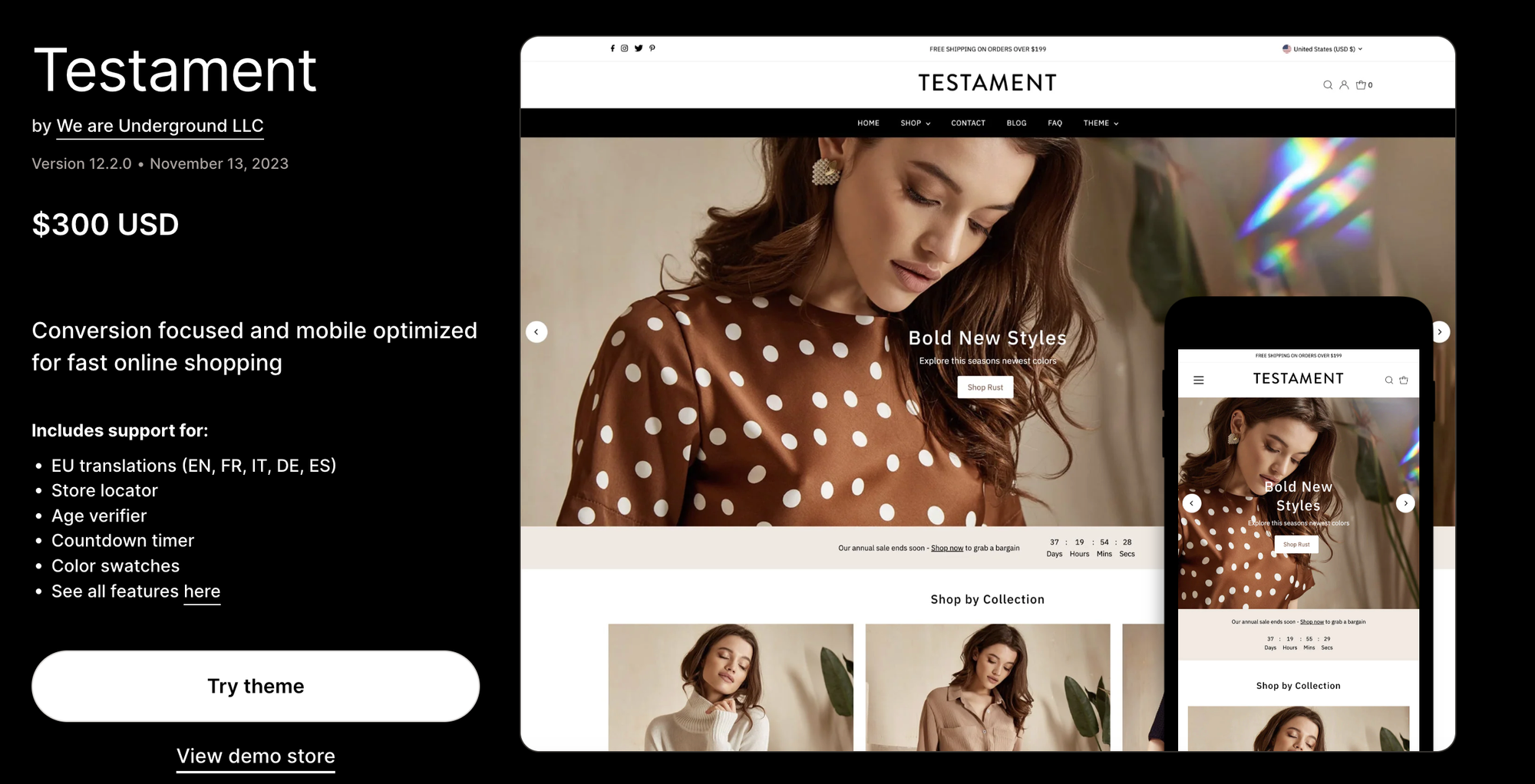 testament shopify theme