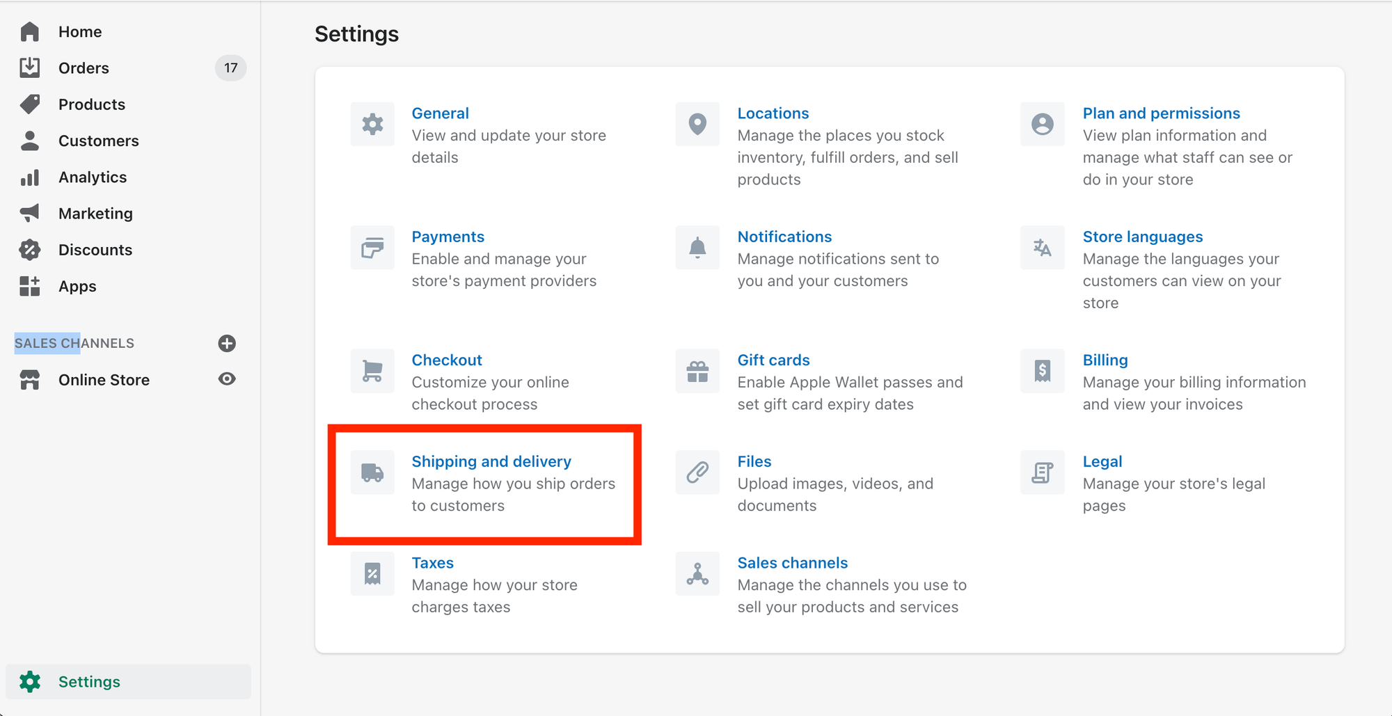 configure shipping for your shopify store