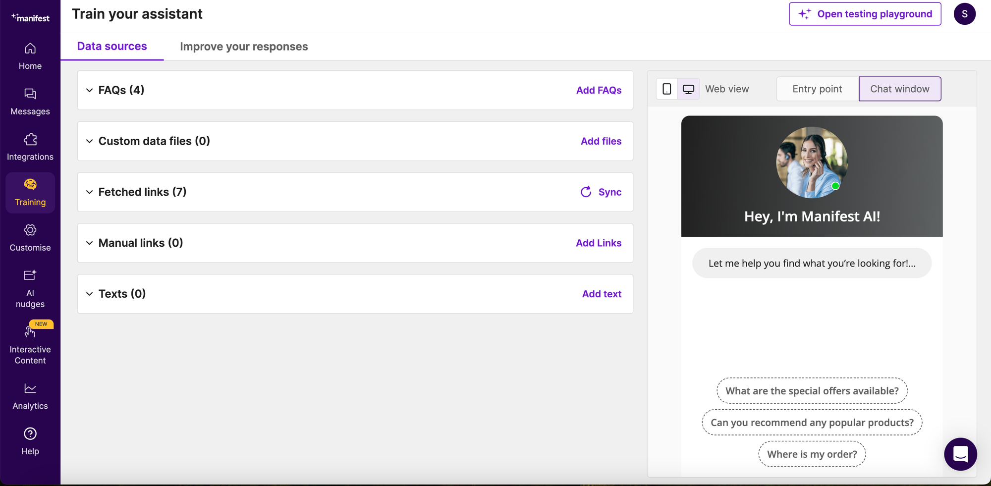 train your live chat