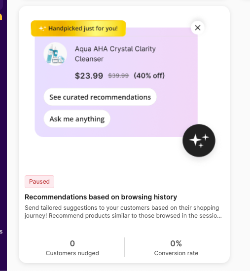 product recommendation Nudge