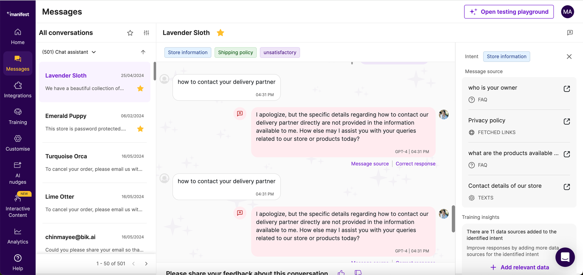 Monitoring conversations