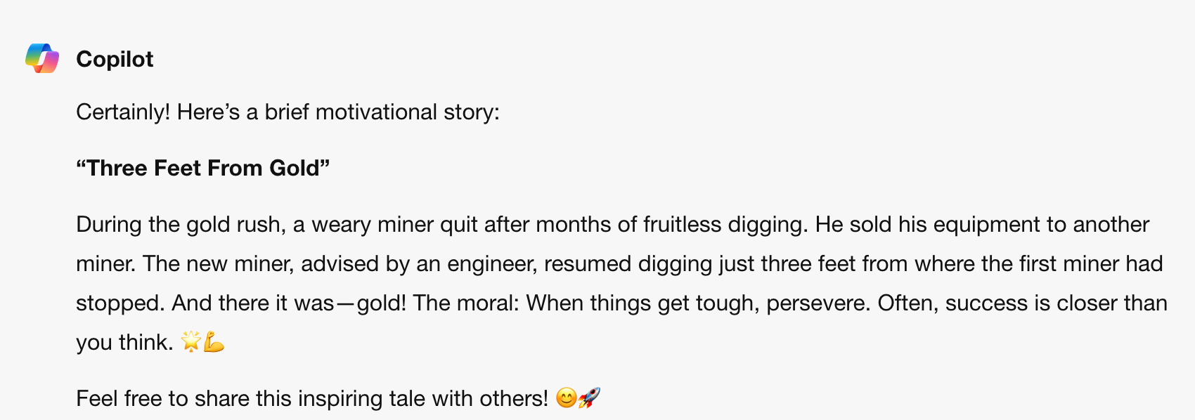 Copilot conversational tone