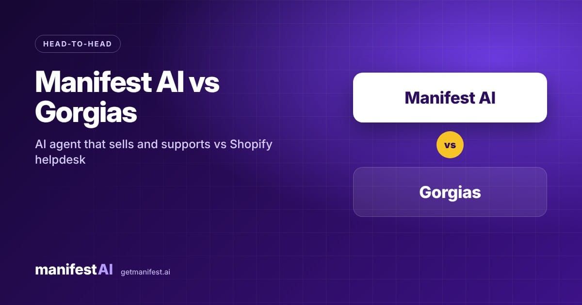 Manifest AI vs Gorgias: Which Is Right for Your Shopify Brand?