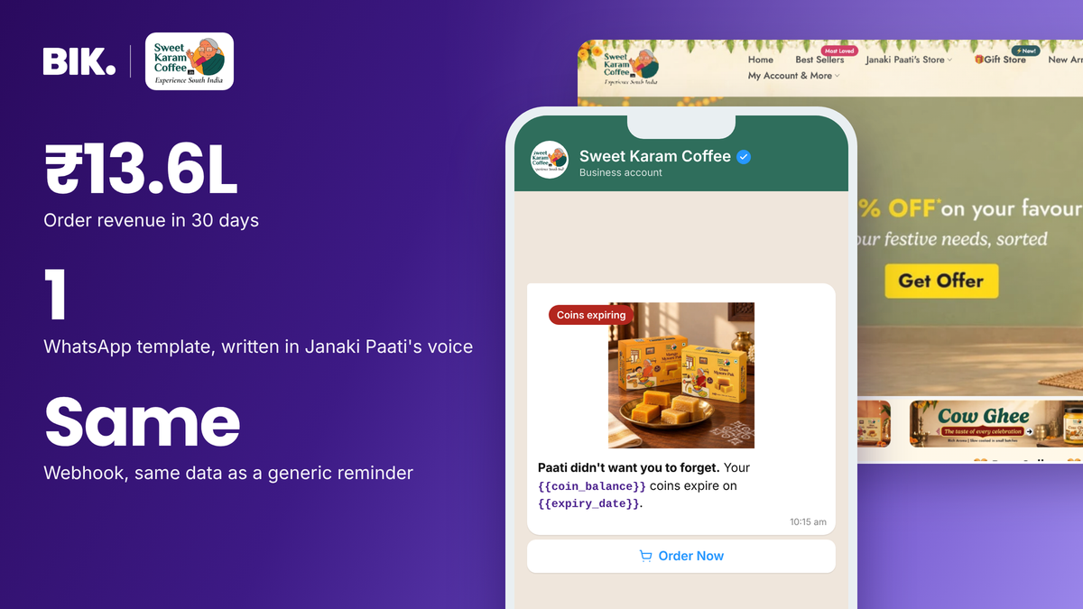 Sweet Karam Coffee's expiry reminder sounds like a person, not a system