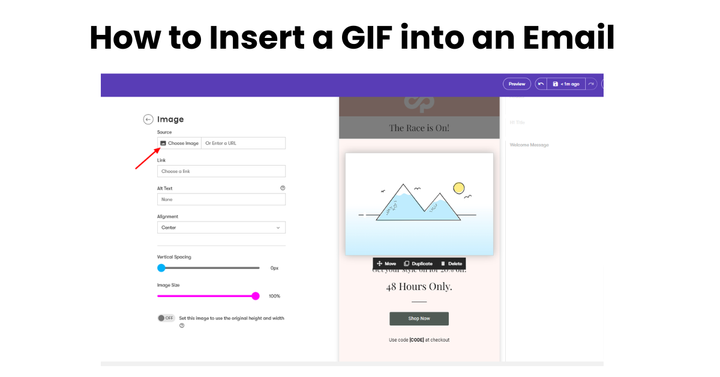 how to insert a gif into an email