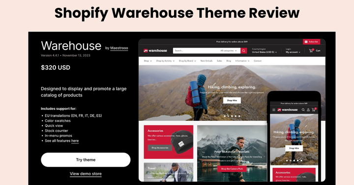 Shopify Warehouse Theme