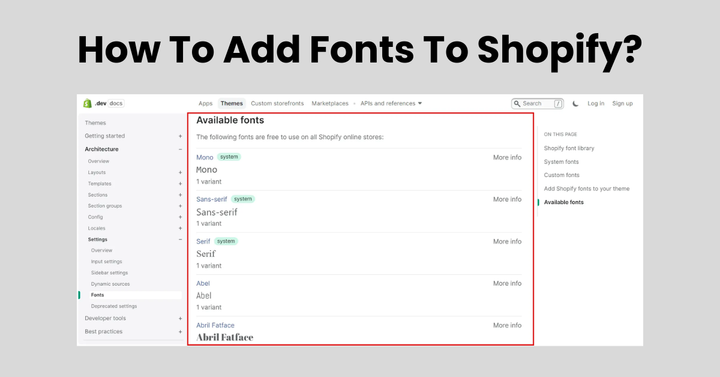 How To Add Fonts To Shopify