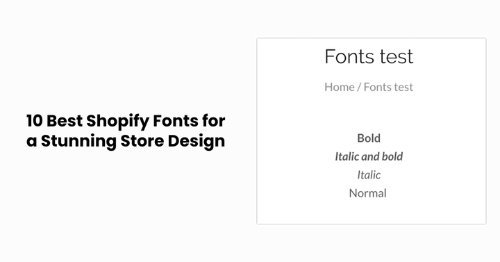 Best Shopify Fonts
