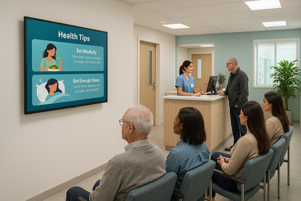 PiSignage helps clinic managers deliver the right content to patients at the right time—without manual intervention
