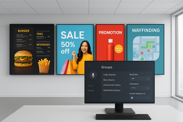 How PiSignage Group Settings Simplify Large-Scale Digital Signage Management