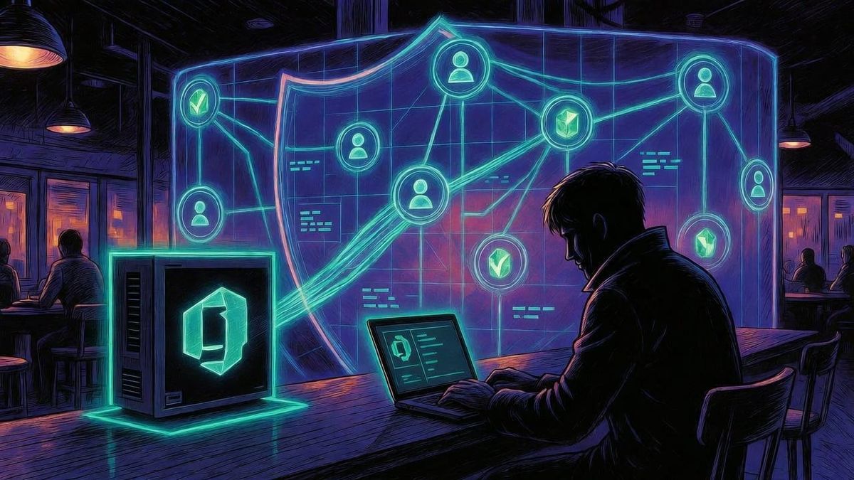 Home network protected by Twingate zero-trust gateway with identity verification, no VPN or exposed ports