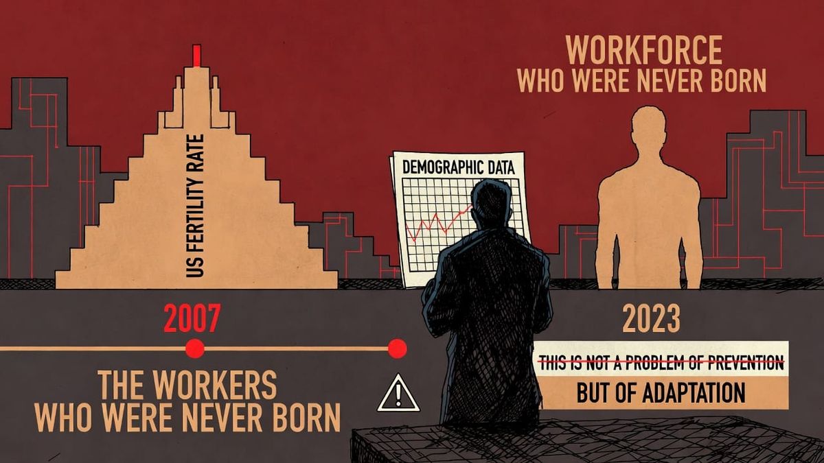 Population pyramid inverting showing demographic transition requiring adaptation not prevention