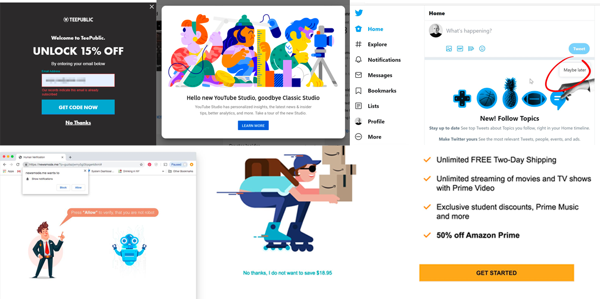 ダークパターンの例