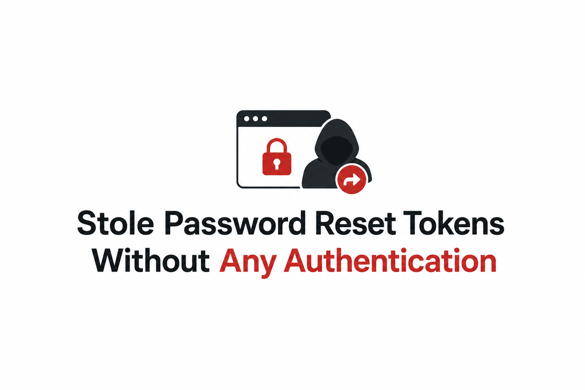 How We Exploited a Shared Guest Session to Steal Password Reset Tokens — Without Any Authentication