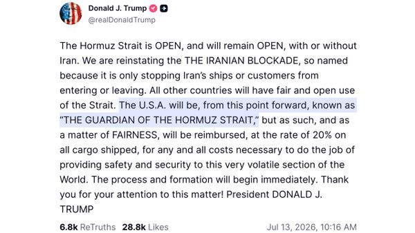 Trumps neuer Plan für die Straße von Hormus
