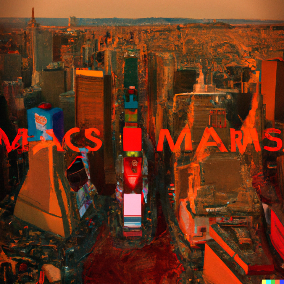How DALL·E Sees Time Square on Mars