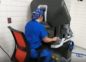 Dr. Beth Gaida at da Vinci Surgical Robot